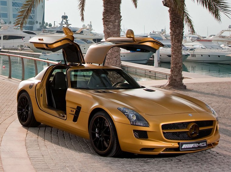 Mercedes SLS AMG Desert Gold